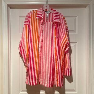 Beach Riot Pink and Orange Striped Apparel